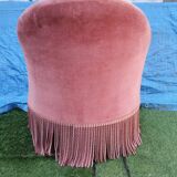 Fauteuil crapaud rose