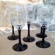 Black Luminarc stemmed glass