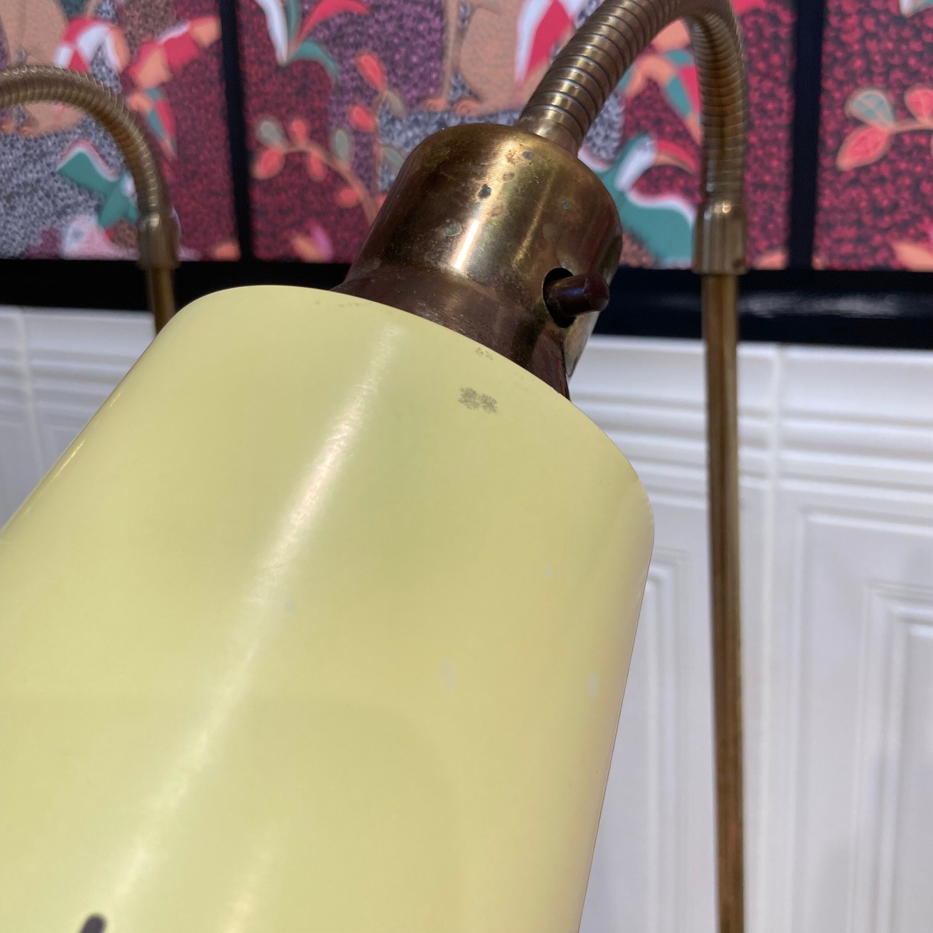 Pair of large modular scandinavian design wall lights from the 1950s.