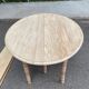 Renovated Louis Philippe round extendable dining table with flaps and 3 extensions.