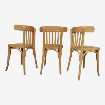 Old bistro chairs in curved beech from the 1950s