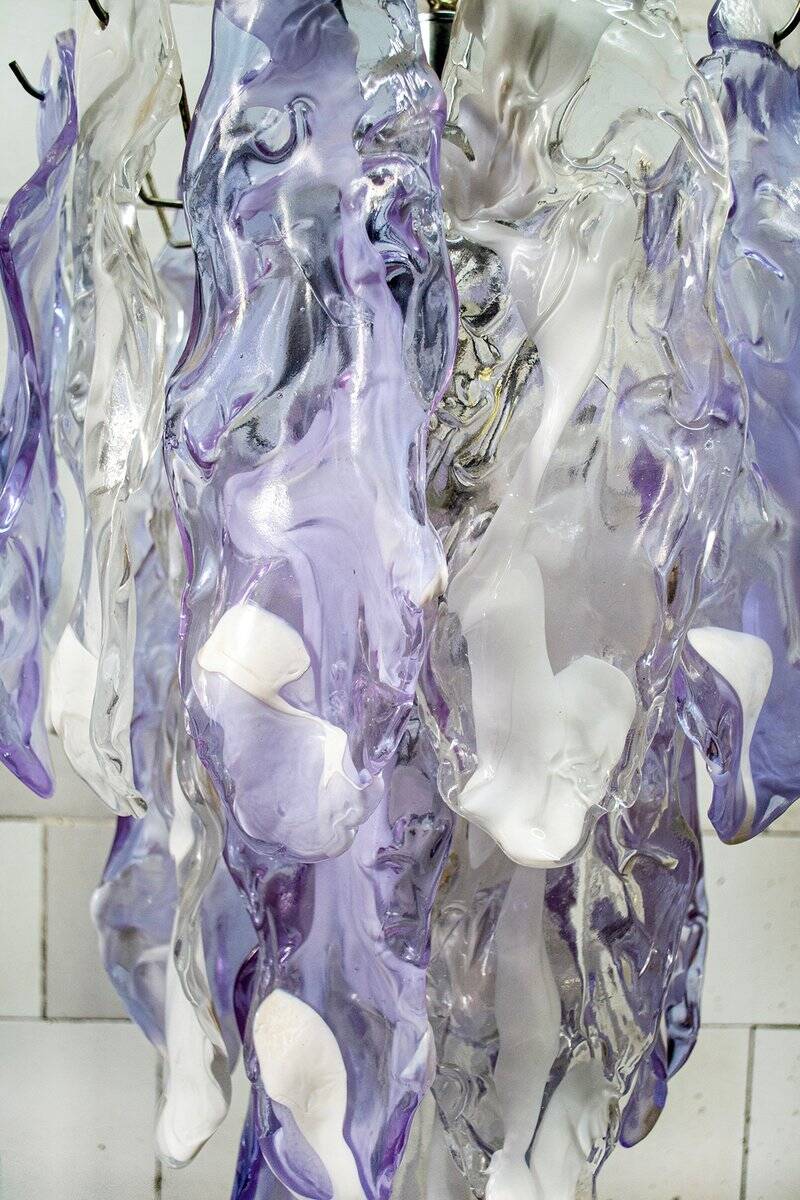 Murano glass pendant lamp by Mazzega, Italy, 1970s.