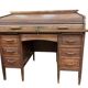 Bureau américain vintage en bois avec volet roulant