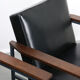 Vintage black bauhaus lounge armchair, 70s
