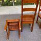 4 solid wood dining chairs in modern country style