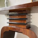 Art Deco style console with mahogany marquetry