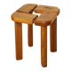 Vintage pine stool by Olof Ottelin - 1960