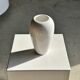 Oblong white vase H:20cm