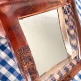 Miroir en verre rose d’Italie