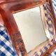 Miroir en verre rose d’Italie