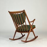 Danish teak rocking chair by Frank Reenskaug for Bramin 60s midcentury