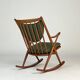 Danish teak rocking chair by Frank Reenskaug for Bramin 60s midcentury