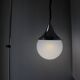 Space age glass and chrome ball suspension