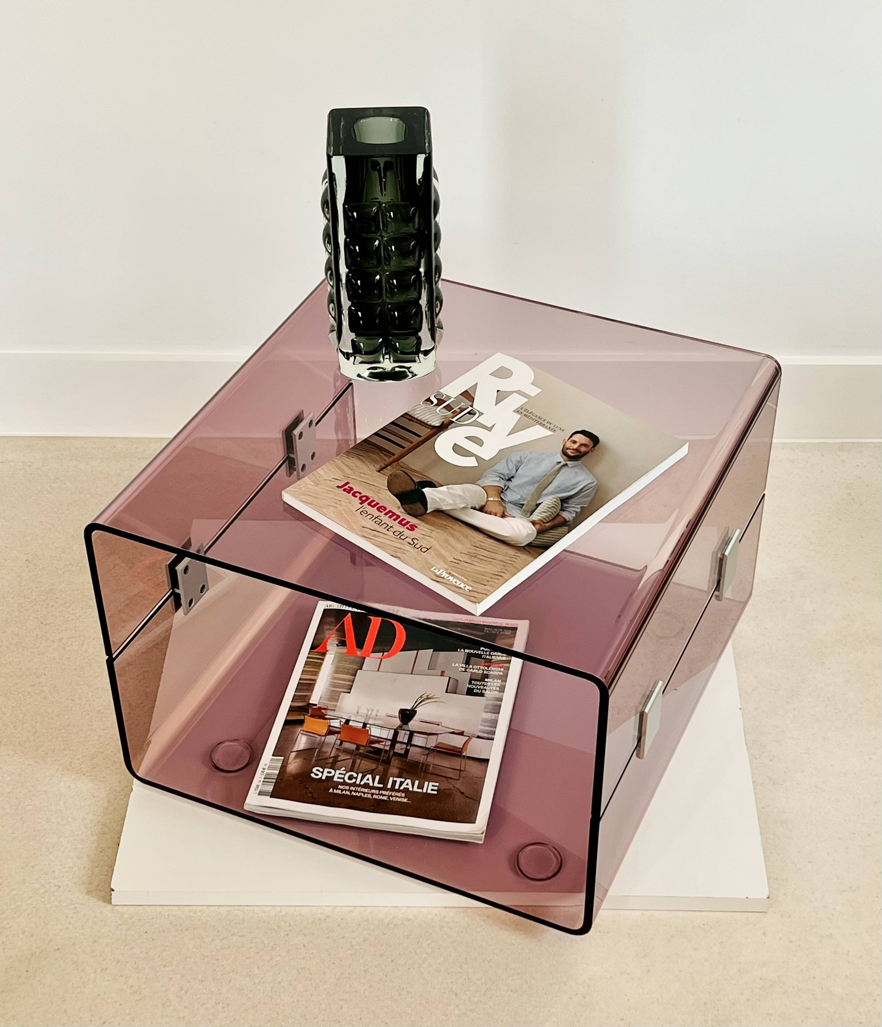 Altuglas coffee table, France, 1970s