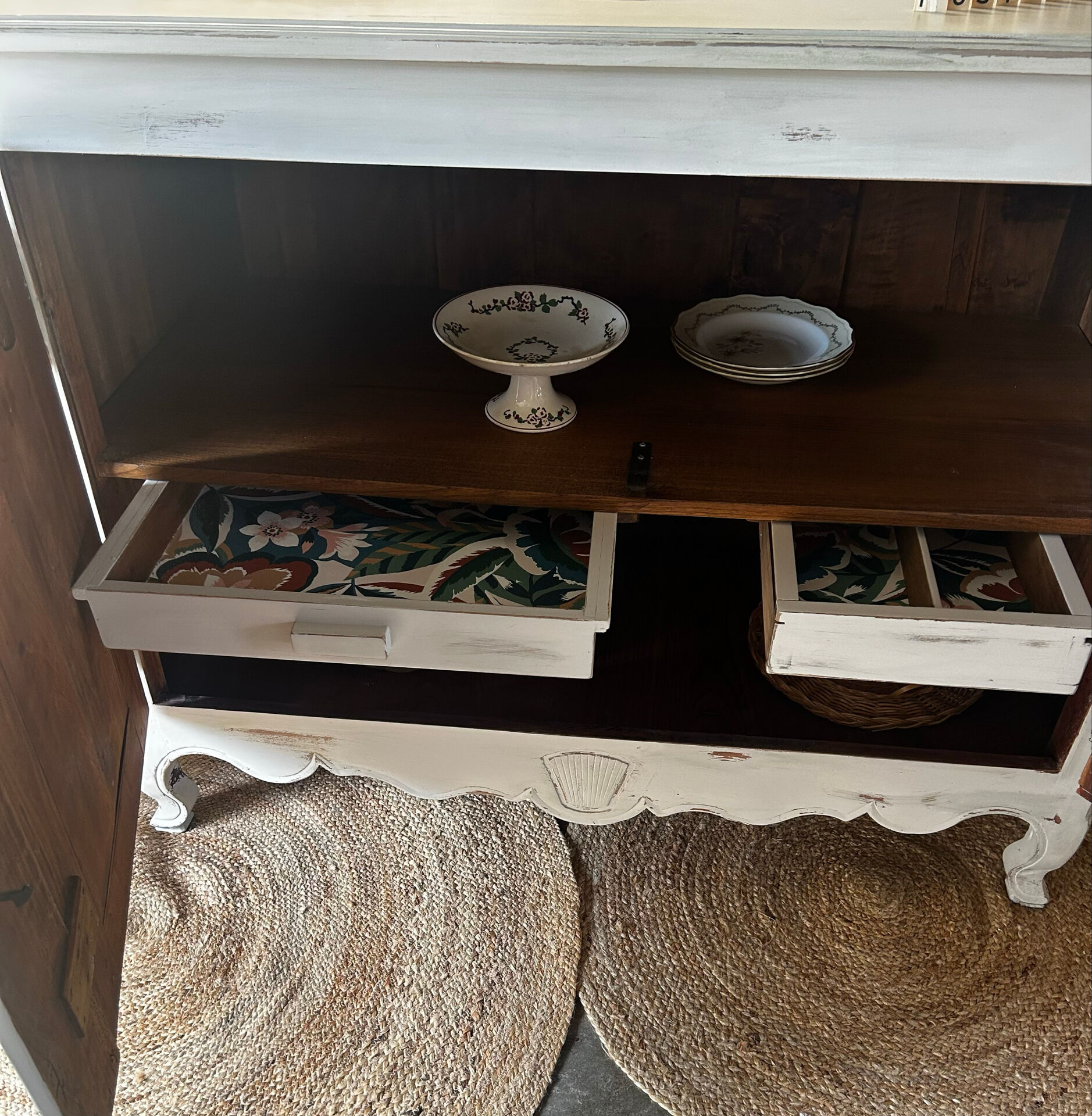 Antique White Patinated Buffet