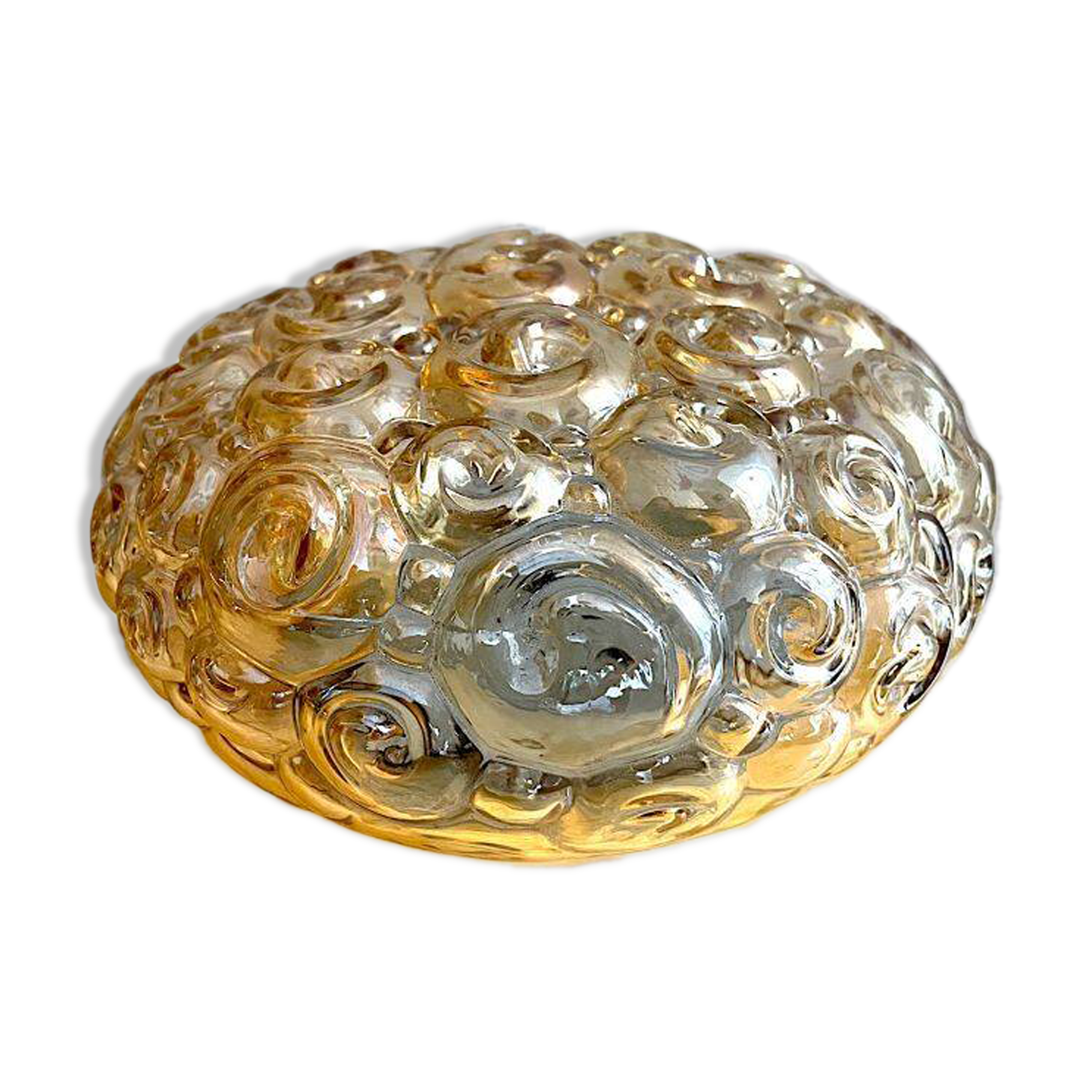 Glass flush mount ceiling or wall light by Helena Tynell