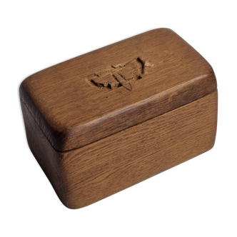 Carved wooden box