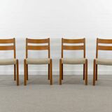 Chaises de Salle à Manger Mid-Century en Teck par EMC, Danemark, années 60, Set de 4
