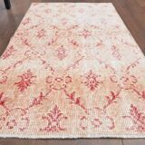 Handmade vintage Oushak rug