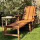 Antique rattan and wicker chaise longue, circa 1930