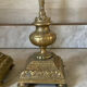 Pair of gilded bronze candlesticks in the Napoleon III style.