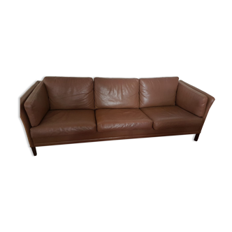 Leather sofa 3 pl, very good condition, Danish manufacture, good quality,1950-60