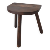 Vintage milking stool , wooden, tripod , 50s
