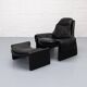 Saporiti Italia P60 armchair with ottoman
