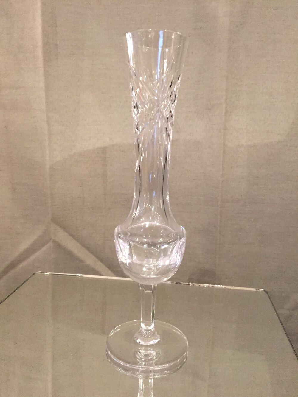 Soliflore en cristal de bayel tres elegant