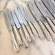 Set of 18 antique knives, silver metal