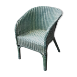 Green rattan chair