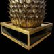 Pineapple-shaped lamp. in the "jansen of the 70s" style in metal.