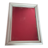 Vintage rectangular mirror in white wood 70 x 51cm