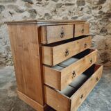 Commode ancienne anglaise en orme massif – vers 1900