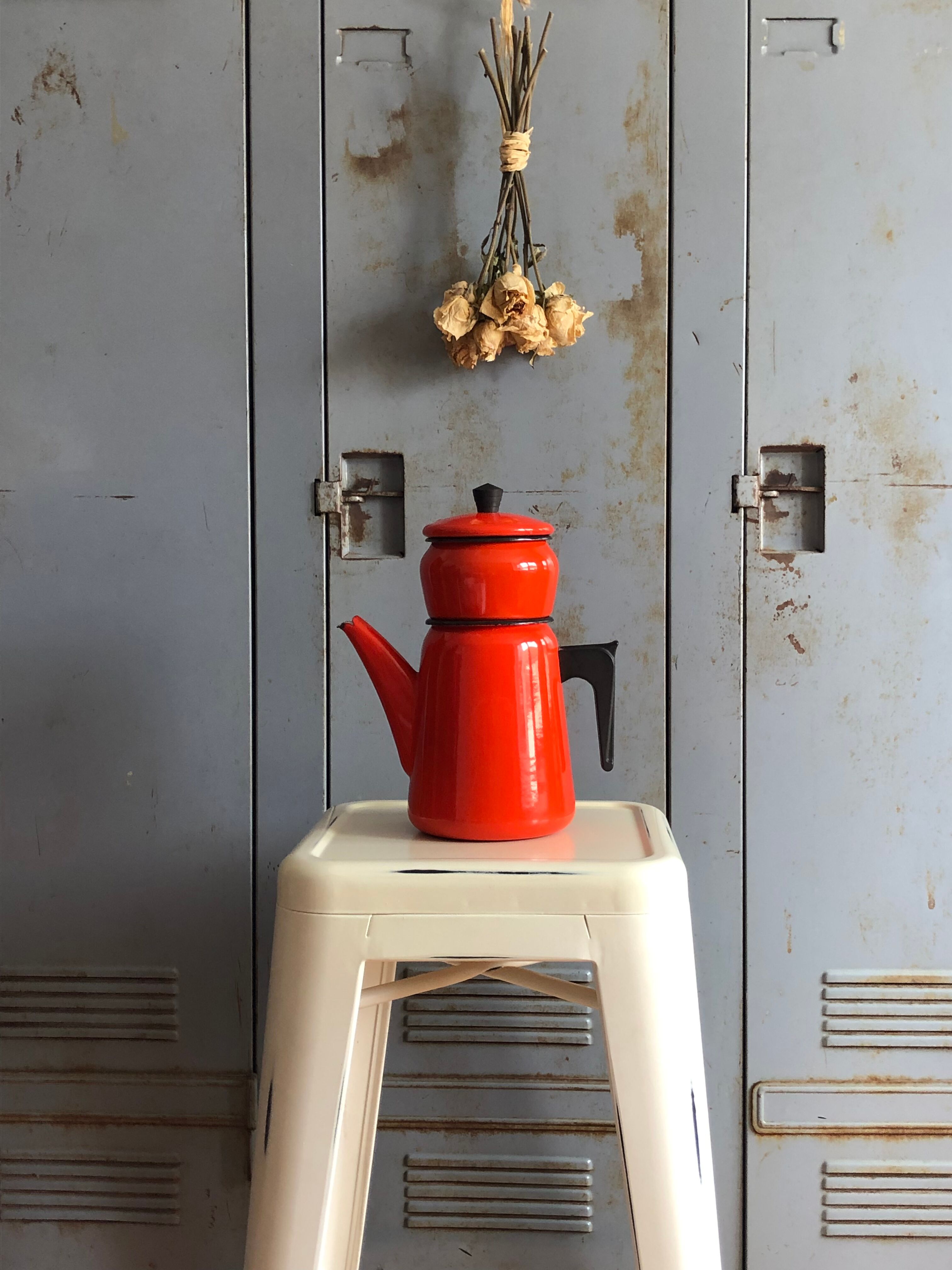 Aubecq enamelled coffee maker