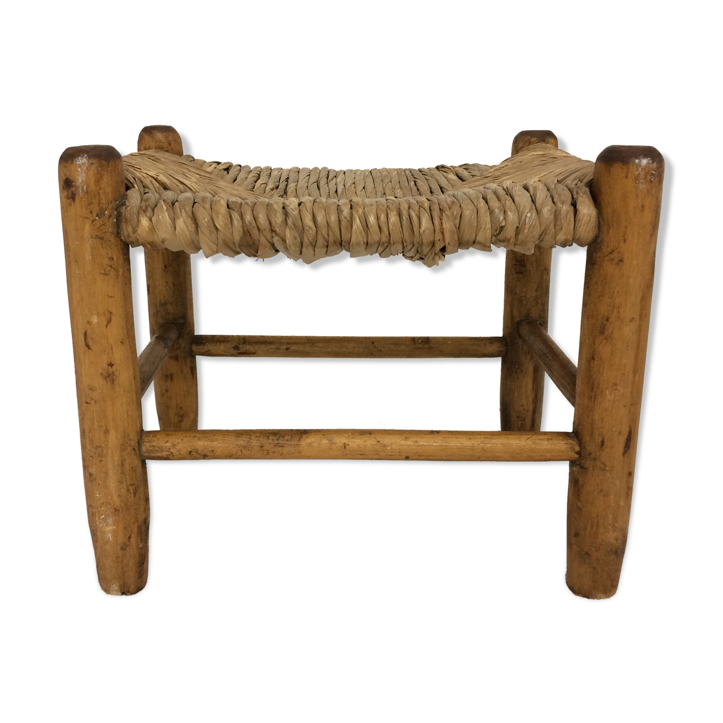 Vintage rustic low stool