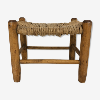 Vintage rustic low stool