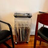 Meuble hi-fi range vinyle vintage David lange