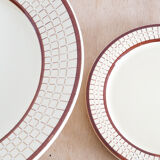 Dessert service 12 plates and tiled pie dish