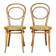 Deux chaises N°10 de Thonet 1870 noyer clair