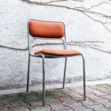 70s metal and fabric chair
