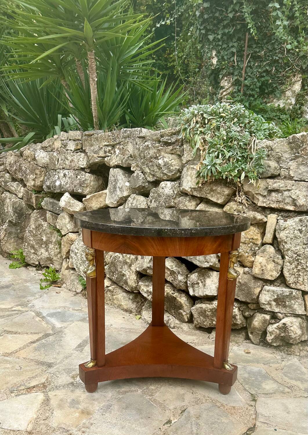 Mahogany Pedestal Table Return from Egypt 20th Century