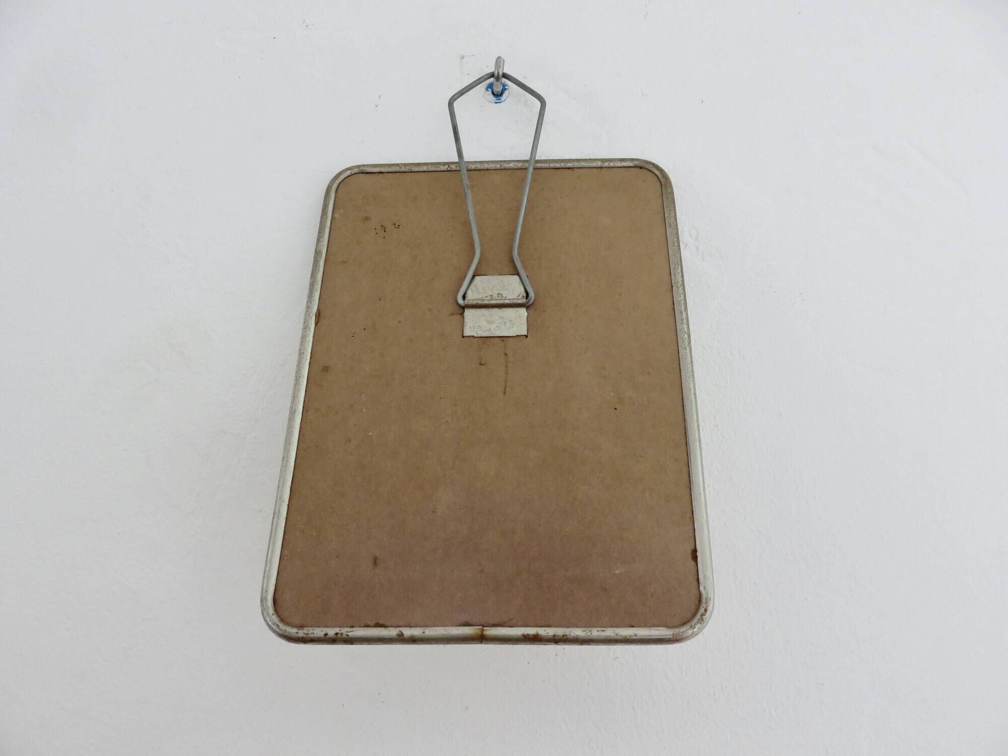 Vintage barber mirror for tabletop or wall hanging, 1950s 60s.