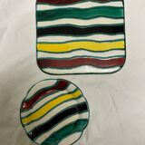 Dessous de plat et petite assiette colorée