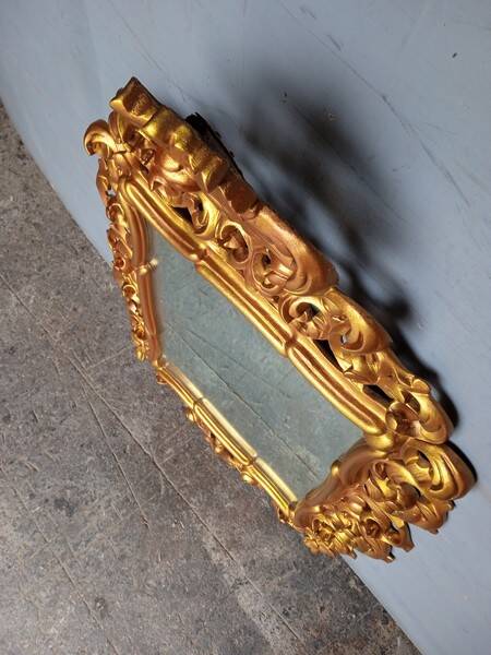 Baroque mirror Louis XV gilded wood ep XIX em - 105 cm