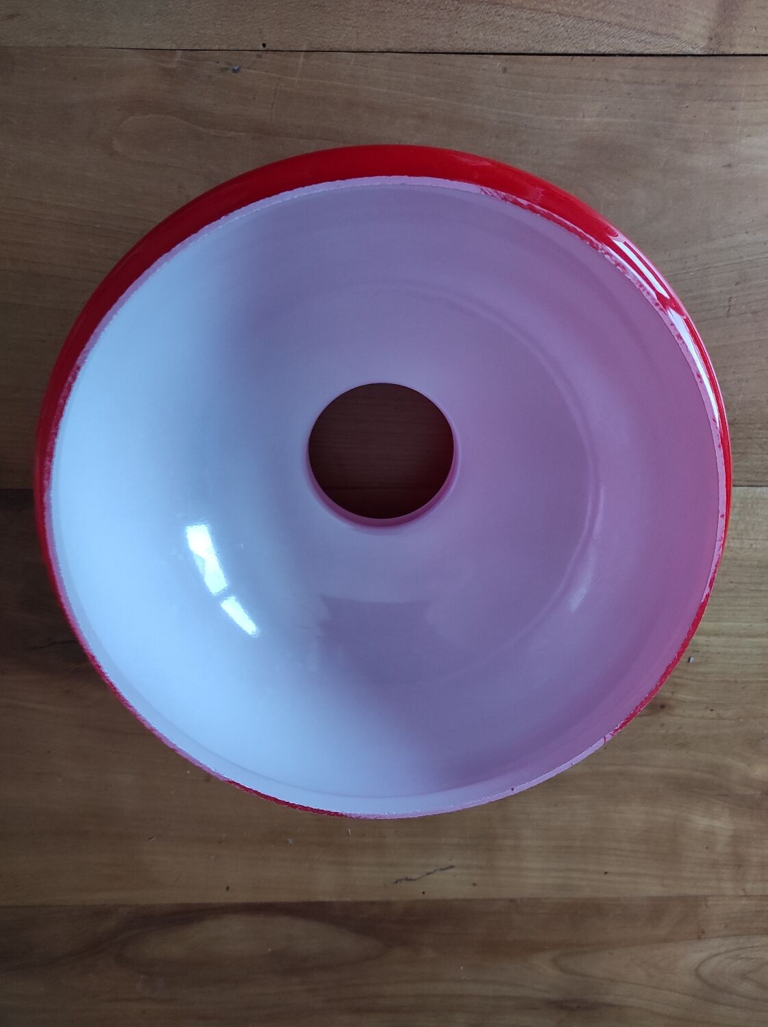 Red colored glass globe