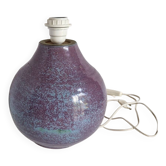 Pied de lampe boule en céramique émaillée vintage