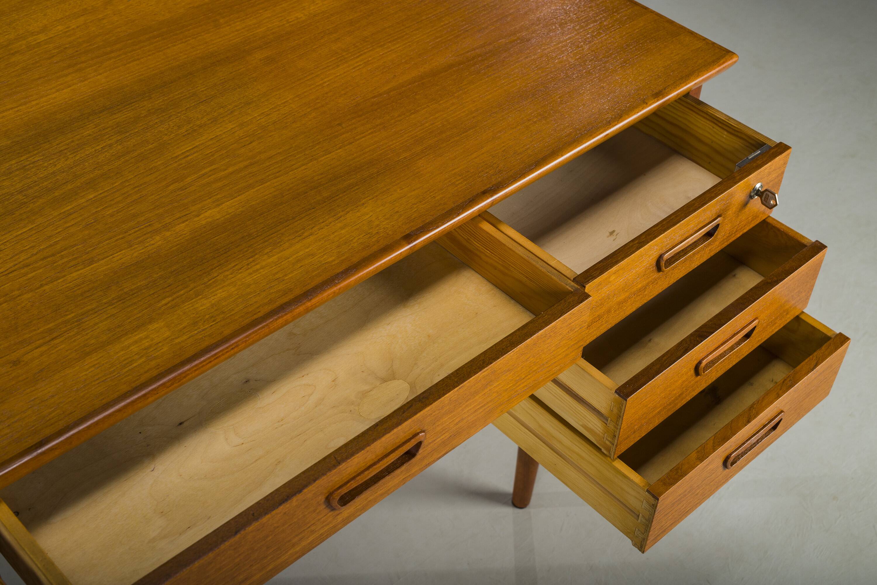 Mid-Century Modern Danish Teak Desk, 1960s