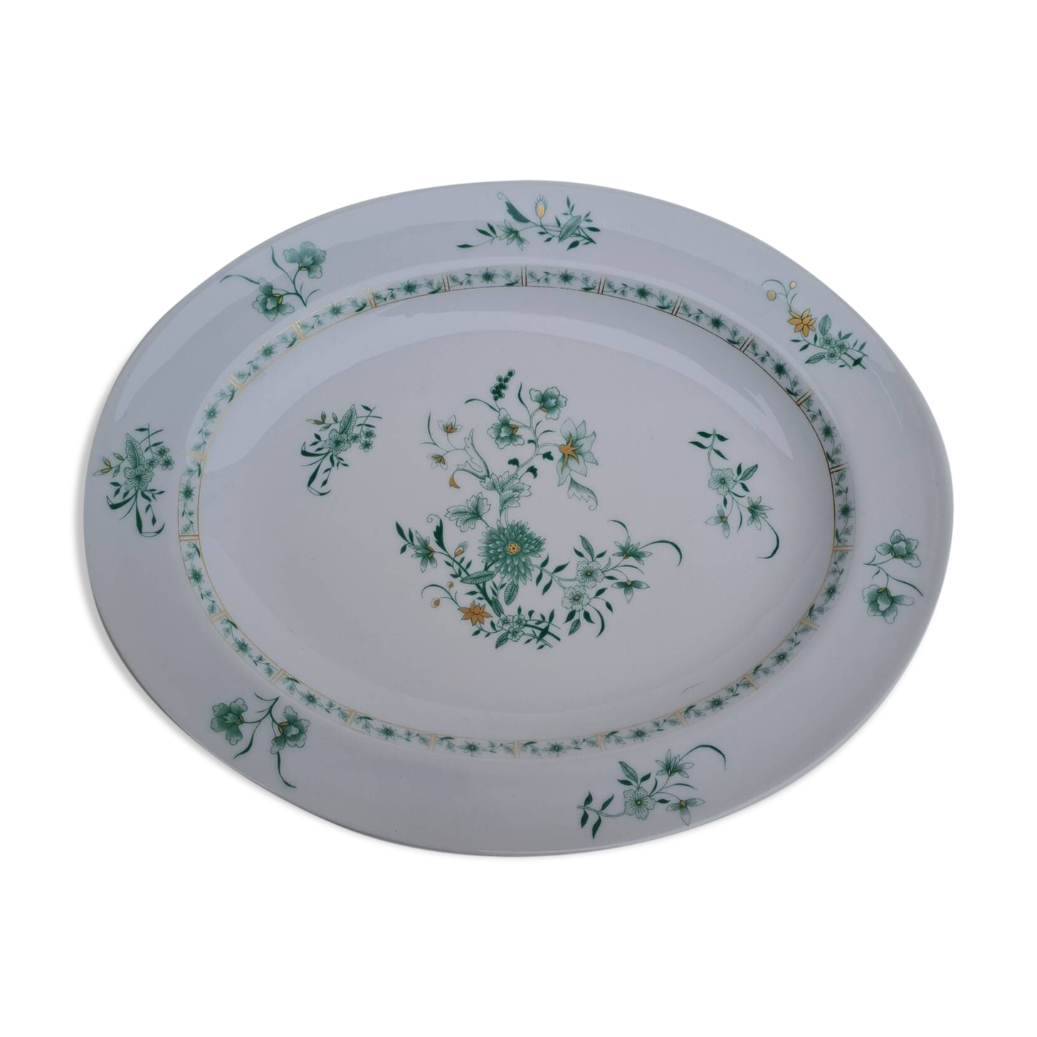 Oval dish in Limoges porcelain Bernardaud model Beijing