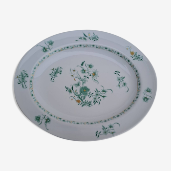 Plat ovale en porcelaine de Limoges Bernardaud modèle Pékin